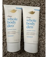 LOT OF 2 Dove Whole Body Deo Invisible Cream Deodorant Unscented 2.5oz EACH - $16.60 CAD