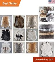 Assorted Bulk Grade Natural Rabbit Pelt with Fur 10" by 14" Rabbit Skins... - $87.60