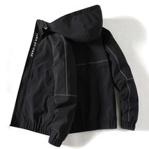 2022 Men&#39;s Autumn Safari Casual Jacket Coat Trendy Hip Hop Techwear Hooded Busin - £67.50 GBP
