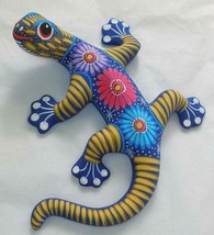Clay Lizard Salamander Figurine Authentic Wall Art from Mexico 8&quot; x 8.5&quot; M10 - £15.64 GBP