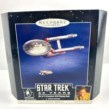 Star Trek 30 Years Hallmark Keepsake Ornament Enterprise Shuttle Voice Magic NEW - £21.30 GBP