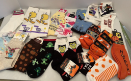 Lot of 18 Pairs of Novelty Socks Kids &amp; Womens Halloween, Fall and Easte... - $20.90