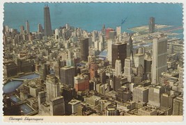 Aerial View of Downtown CHICAGO ILL Vintage Postcard Posted 1973 6¢ Stamp - £3.92 GBP