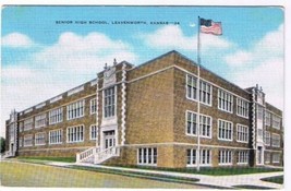 Leavenworth Kansas Postcard Senior High School East Jr - £2.31 GBP