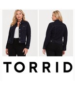 New Torrid Dark Wash Denim Jean Trucker Jacket Plus Size 3 - $1,091.21 MXN