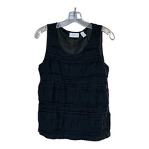 Chicos Womens Black Lace Lined Tank Top Size 0 or Small 4 - £7.87 GBP