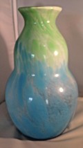 Fenton Art Glass Limited Edition Dave Fetty Caribbean Day Blown Vase MIB... - $285.00