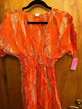 XHilaration Orange Tunic Coverup Top Size S - $5.95