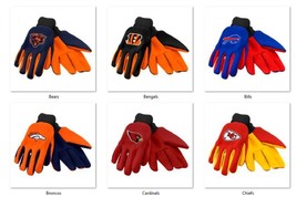 NFL Colored Palm Utility Gloves by Forever Collectibles -Select- Team Below - £11.18 GBP