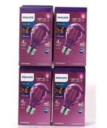 4 Count Philips Party 4w LED Purple Light A19 Light Bulb - $22.99