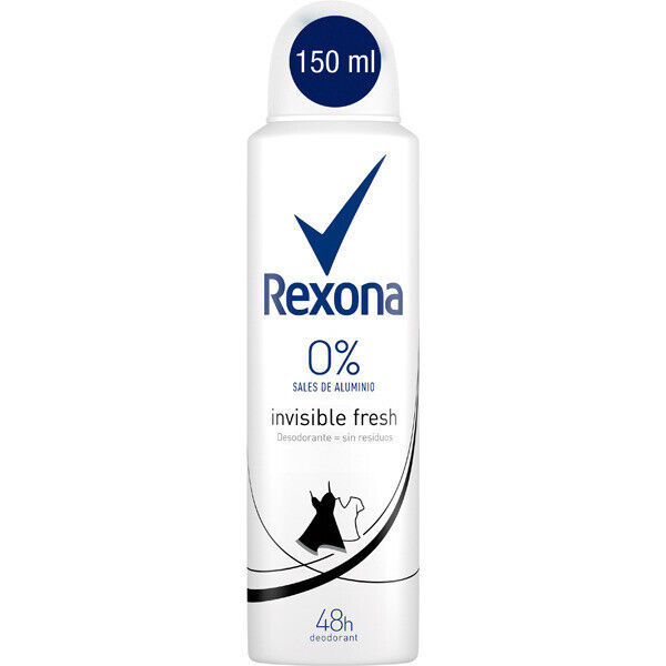 Rexona INVISIBLE Fresh 0% Aluminum deodorant spray 150ml-FREE SHIPPING