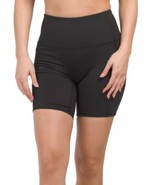 NWT Ladies RBX ACTIVE Black Compression 7&quot; Bike Shorts w/Side Pockets S ... - $24.99