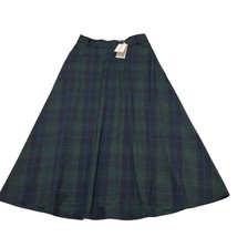 Alexia Admor Skirt Womens S Blue Green Tartan Plaid Maxi Lined Academia ... - $27.28