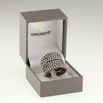 Dannijo Brass Plaque Pave Ring with Swarovski Crystals Size 7 w/ Box - £155.69 GBP