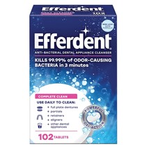 Efferdent Retainer Cleaning Tablets, Denture Cleanser Tablets for Dental - $184.69 MXN