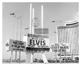 Elvis Presley Las Vegas Marquee Sign International Hotel Las Vegas 8X10 Photo - £6.67 GBP