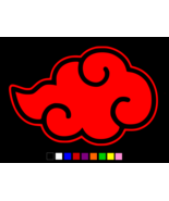 Naruto Akatsuki Red Cloud Vinyl Laptop Decal Car Wall Sticker CHOOSE SIZ... - $3.42+