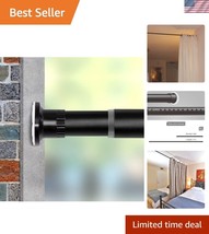 Adjustable Room Divider Tension Rod 122-150 Inches - No Drilling, Black ... - $952.78 MXN