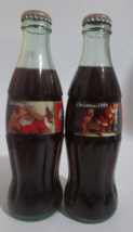 Set Of 2 Coca-Cola Classic Christmas 1995 8oz Bottle Full - £1.98 GBP