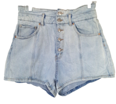 Wild Fable Shorts Womens Size 10 Stretch Blue Denim High Rise 5 Button F... - $15.00