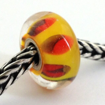 Authentic Trollbeads Retired Red Shadow (D) Bead Charm, 61310 New - $23.74