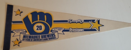 1989 Milwaukee Brewers 20th Anniversary Pennant Shopko Prestone SGA 23&quot; MLB - £12.63 GBP