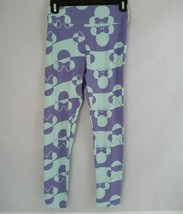 New LuLaRoe Disney One Size Leggings Lt. Blue &amp; Lavender W/ Minnie Mouse - £12.43 GBP