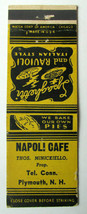 Napoli Cafe - Plymouth, New Hampshire Restaurant 20 Strike Matchbook Cover NH  - £1.36 GBP