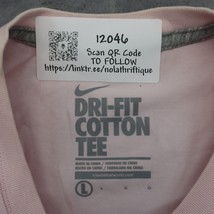 Nike Shirt Womens L Light Pink Dri Fit Lightweight Active Athletic Cotton Tee - £8.54 GBP