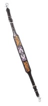 Western Floral Antique Tooled Leather Beaded Wither Breast Collar Strap ... - $26.72