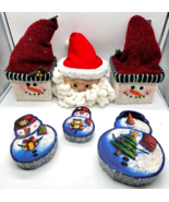 Christmas candy containers Vintage Frosty Nested (2) snowman (1) Santa (... - $26.95