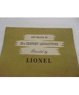 Art Prints Of 19th Century Locomotives Presented By Lionel  3 prints 1950 - £2.35 GBP