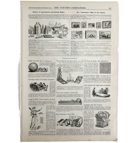 Primary image for Games Magic Kits And Sports Equipment 1894 Victorian Advertisement Toys DWII12