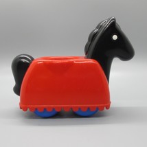 Little Tykes Toddle Tots Knights Horse Red Black Wee Waffle Castle - $14.50