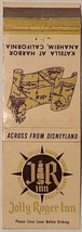 Universal Front Strike Matchbook Cover Jolly Roger Inn Anaheim CA by Disneyland - $7.95