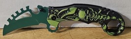 Scorpion Skull Gothic Horror Scary Spring Assist Karambit Knife Blade Belt Clip - £12.06 GBP