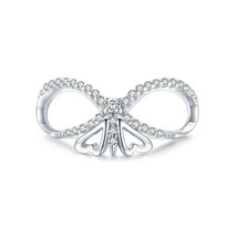 Sterling Silver 925 Sparkling Insect Butterfly Charm For Bracelets With CZ Mum - £14.65 GBP