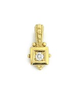 Authenticity Guarantee 
Vintage Solitaire Diamond Square Necklace Pendan... - £713.31 GBP