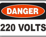 Danger 220 Volts Electrical Electrician Safety Sign Sticker Decal Label ... - £1.56 GBP+
