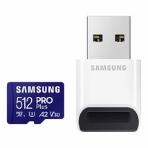 Samsung Pro Plus Micro Sd Memory Card + Reader, 512GB Micro Sdxc, Up To 180 MB/s, - £85.73 GBP