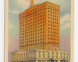 Allis Hotel Linen Postcard Wichita Kansas Tallest Building  - £9.33 GBP