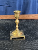 Vintage Solid Brass Candlestick Candle Holder, Single Vase Small 5” H X  2.5” W - £5.77 GBP