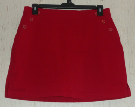 New Womens $59 Rafaella Comfort Red Pull On Skort Size L - £23.44 GBP