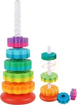 Baby Spinning Stacking Toys For Toddlers 1-3, Rainbow Ring Stacker Montessori - £33.64 GBP