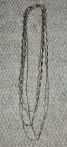 Vintagae Gold Tone Five Strand Necklace 3 Designs Rope &amp; Link Layer Chain - $41.11 CAD