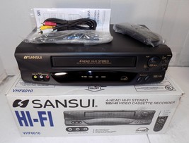 Sansui VHF6010 4 Head Hi Fi Stereo VHS VCR Hdmi Adapter Included - £177.29 GBP