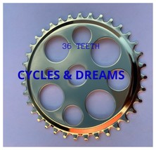 GOLD LUCKY 7 STEEL CHAINRING 36 Teeth FITS 20 &amp; 24&quot; BIKE WITH 1 PIECE CRANK - £10.90 GBP