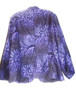 Coldwater Creek Purple Twilight Paisley Open Blazer Jacket NWT$140 Sz 20/22 - £46.00 GBP