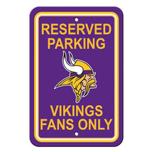 Minnesota Vikings 12&quot; by 18&quot; Reserved Parking Plastic Sign - NFL - £11.68 GBP