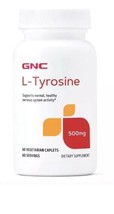 GNC L-Tyrosine 500mg 60 Vegetarian Caplets 4/26 - £11.79 GBP